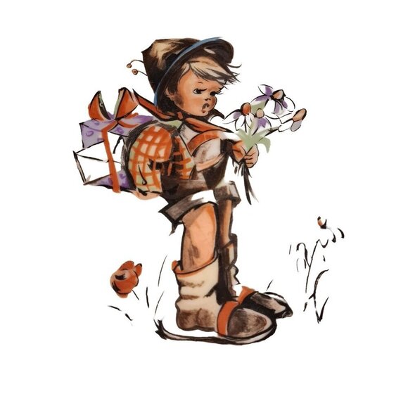 Vintage NORCREST Fine China Rare Hummel Hand Painted Made in Japan 8” Plate - Picture 4 of 8